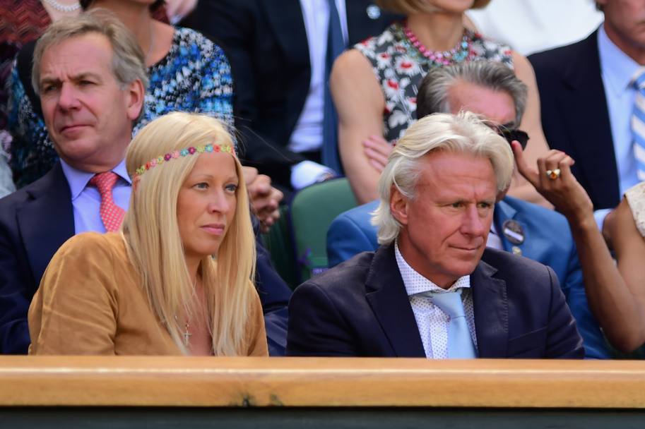 Patricia e Bjorn Borg tra il pubblico (Getty Images)